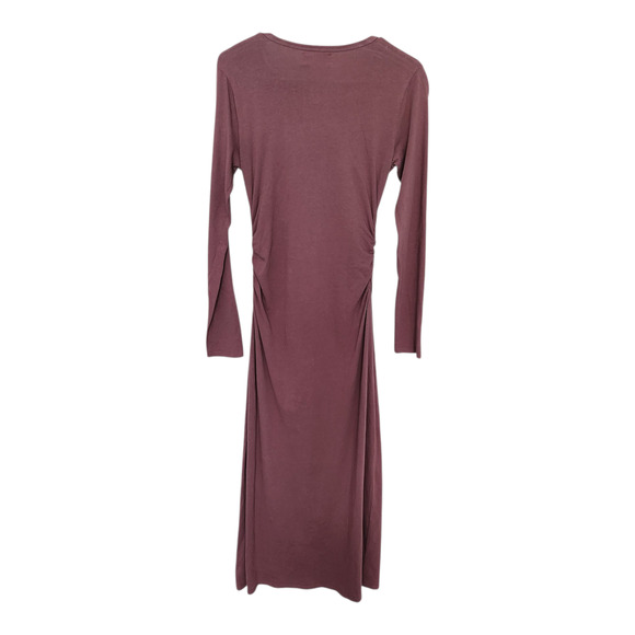 XÍRENA Wiley Long Sleeve Gathered Maxi Dress XS In Dark Rose Minimalist Fall - Picture 2 of 8